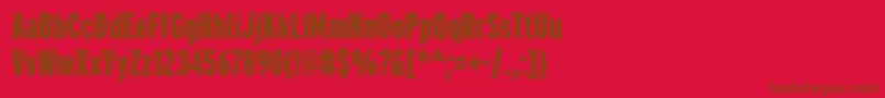 PftransitcompressedBlack Font – Brown Fonts on Red Background