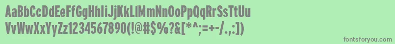 PftransitcompressedBlack Font – Gray Fonts on Green Background