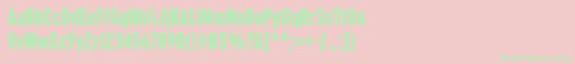 PftransitcompressedBlack Font – Green Fonts on Pink Background