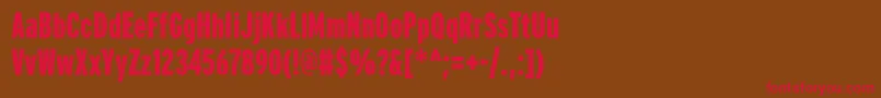 Шрифт PftransitcompressedBlack – красные шрифты на коричневом фоне