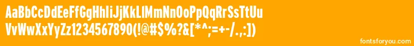 PftransitcompressedBlack Font – White Fonts on Orange Background