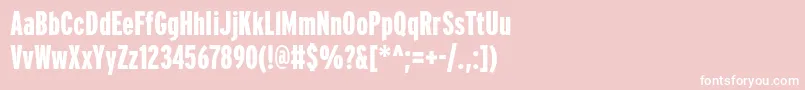 PftransitcompressedBlack Font – White Fonts on Pink Background