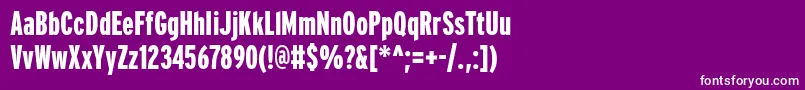 PftransitcompressedBlack Font – White Fonts on Purple Background