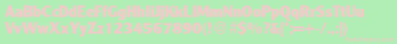 ClearblackdbNormal Font – Pink Fonts on Green Background