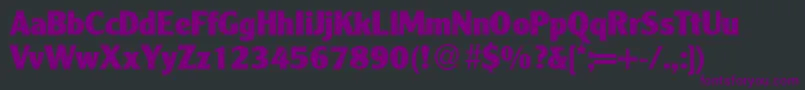 フォントClearblackdbNormal – 黒い背景に紫のフォント