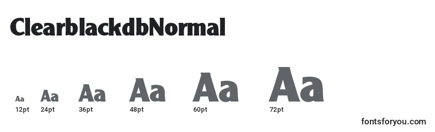 ClearblackdbNormal Font Sizes