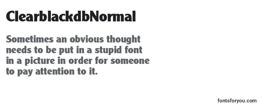Review of the ClearblackdbNormal Font