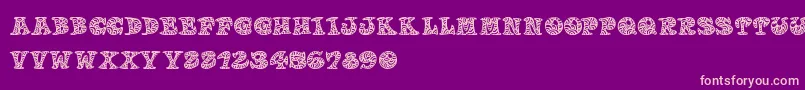 Doodletters Font – Pink Fonts on Purple Background