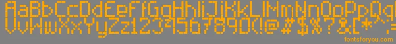 RTechnical8 Font – Orange Fonts on Gray Background