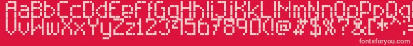 RTechnical8 Font – Pink Fonts on Red Background
