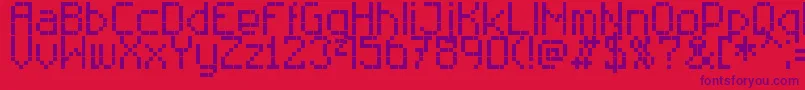 Police RTechnical8 – polices violettes sur fond rouge