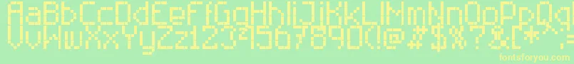 RTechnical8 Font – Yellow Fonts on Green Background