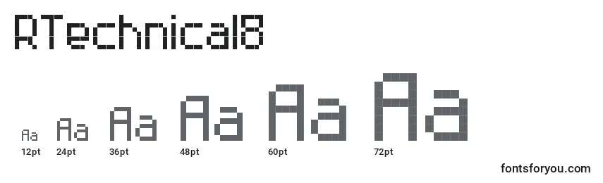 RTechnical8 Font Sizes
