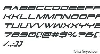 Dodger3superital font – blurry Fonts