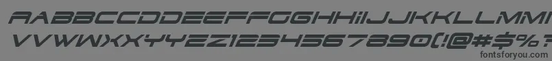 Czcionka Dodger3superital – czarne czcionki na szarym tle
