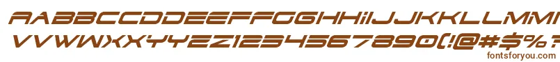 Czcionka Dodger3superital – brązowe czcionki na białym tle