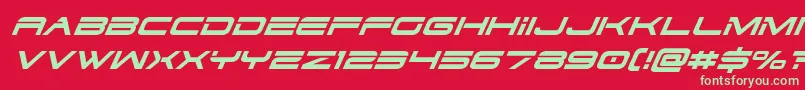 Dodger3superital Font – Green Fonts on Red Background