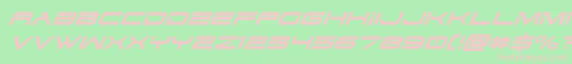 Dodger3superital Font – Pink Fonts on Green Background