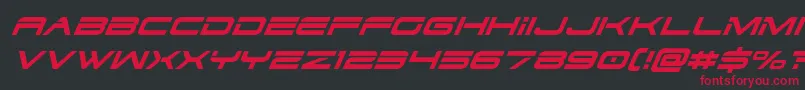 Dodger3superital Font – Red Fonts on Black Background