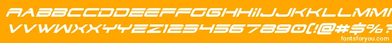 Dodger3superital Font – White Fonts on Orange Background
