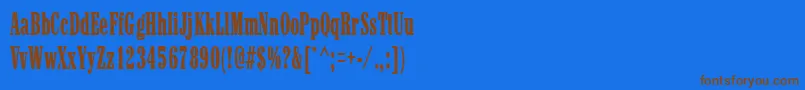 Police MarlborocondensedRegular – polices brunes sur fond bleu