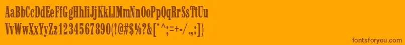 MarlborocondensedRegular Font – Brown Fonts on Orange Background