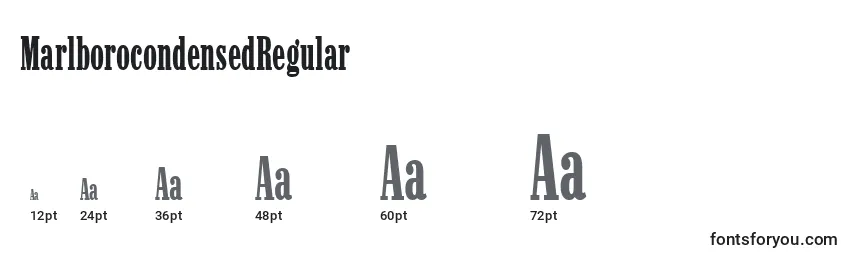 MarlborocondensedRegular Font Sizes