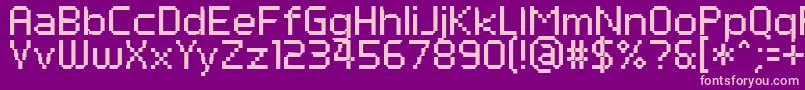 PfTempestaSeven Font – Pink Fonts on Purple Background