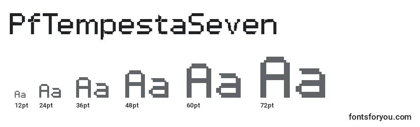 PfTempestaSeven Font Sizes