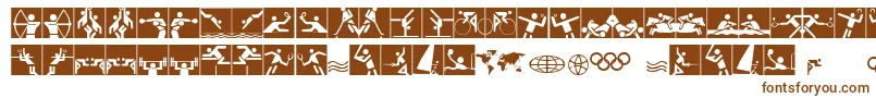 Olympicons2 Font – Brown Fonts on White Background