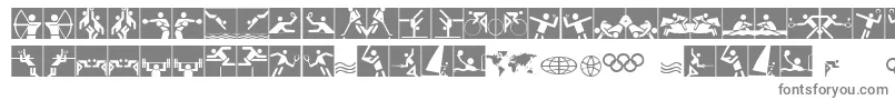 Olympicons2 Font – Gray Fonts on White Background