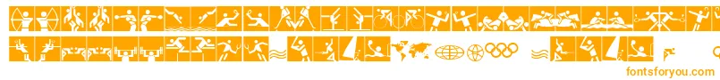 Olympicons2 Font – Orange Fonts on White Background