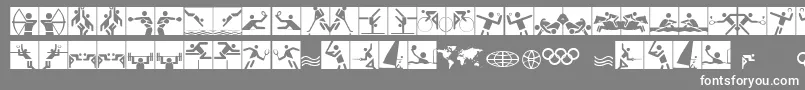 Olympicons2 Font – White Fonts on Gray Background