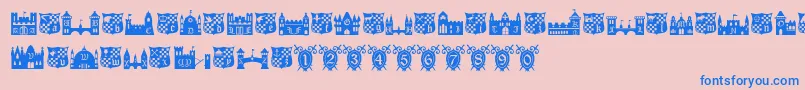 Castlesshields Font – Blue Fonts on Pink Background