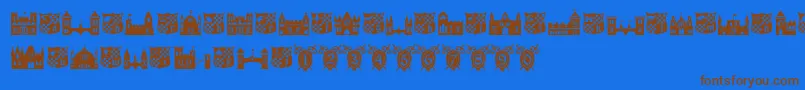 Подробнее о шрифте Castlesshields Шрифт Castlesshields – коричневые шрифты на синем фоне