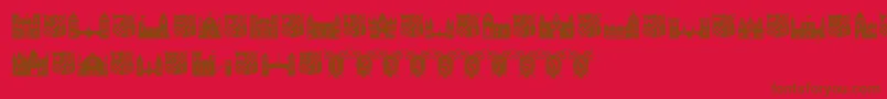 Police Castlesshields – polices brunes sur fond rouge