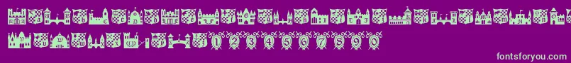 Castlesshields Font – Green Fonts on Purple Background