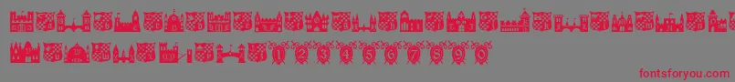 Castlesshields Font – Red Fonts on Gray Background