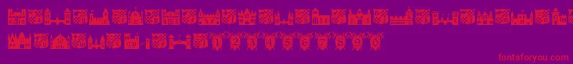 Castlesshields Font – Red Fonts on Purple Background