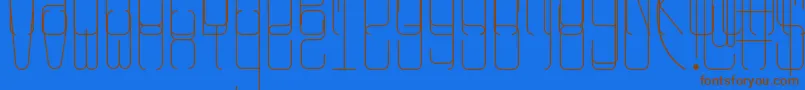 Rangy Font – Brown Fonts on Blue Background