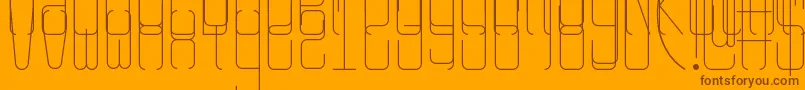 Rangy Font – Brown Fonts on Orange Background