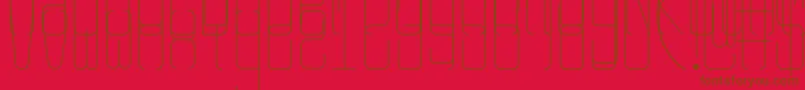 Rangy Font – Brown Fonts on Red Background