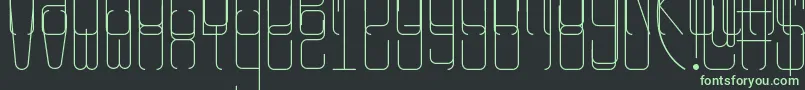 フォントRangy – 黒い背景に緑の文字