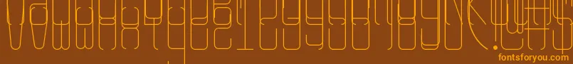 Rangy Font – Orange Fonts on Brown Background