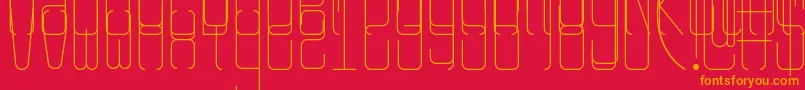 Rangy Font – Orange Fonts on Red Background