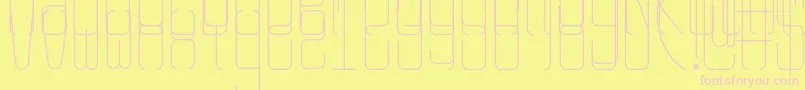 Rangy Font – Pink Fonts on Yellow Background