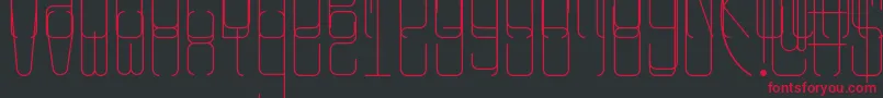 Rangy Font – Red Fonts on Black Background