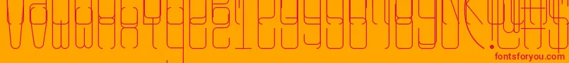 フォントRangy – オレンジの背景に赤い文字