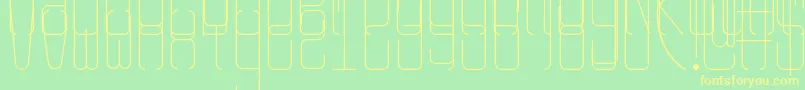 Rangy Font – Yellow Fonts on Green Background