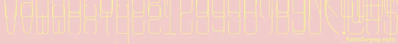 Rangy Font – Yellow Fonts on Pink Background